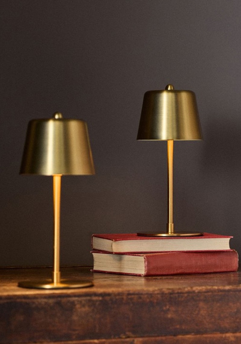 2 Pack Brass Rechargeable Table Lamps* 