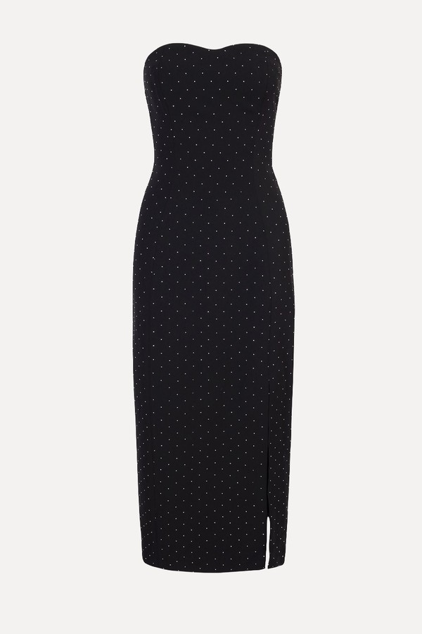 Sparkle Stud Embellished Bandeau Midi Dress