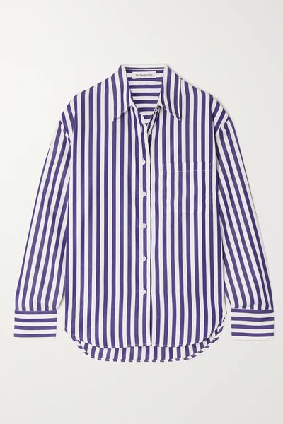 Lui Striped Poplin Shirt from The Frankie Shop