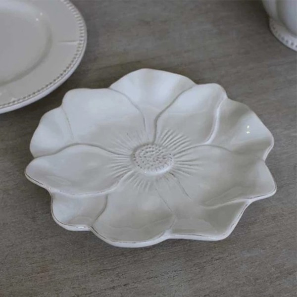 White Sunflower Plate from Greige