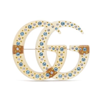 GG Crystal Resin Brooch from Gucci