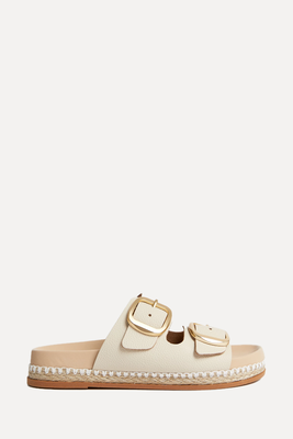 Leather Double Buckle Flatform Sandals from Marks & Spencer