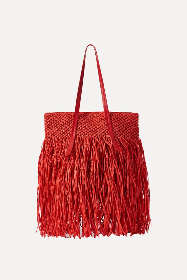 Fringe Straw Bag from Mint Velvet