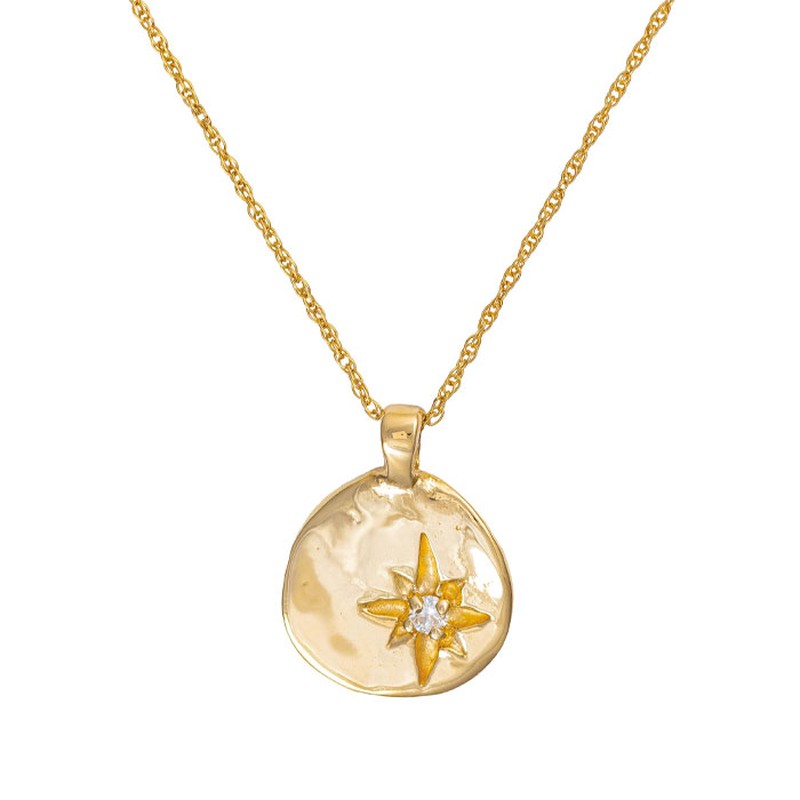 Solid Gold Your North Star Necklace Classic Diamond