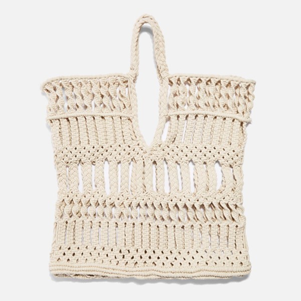 Shake Woven Rope Tote Bag