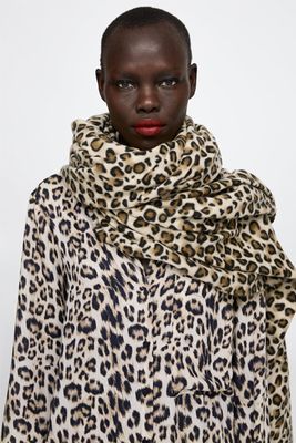 Leopard Print Scarf from Zara