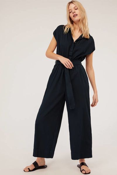 Plain Buckle Jumpsuit