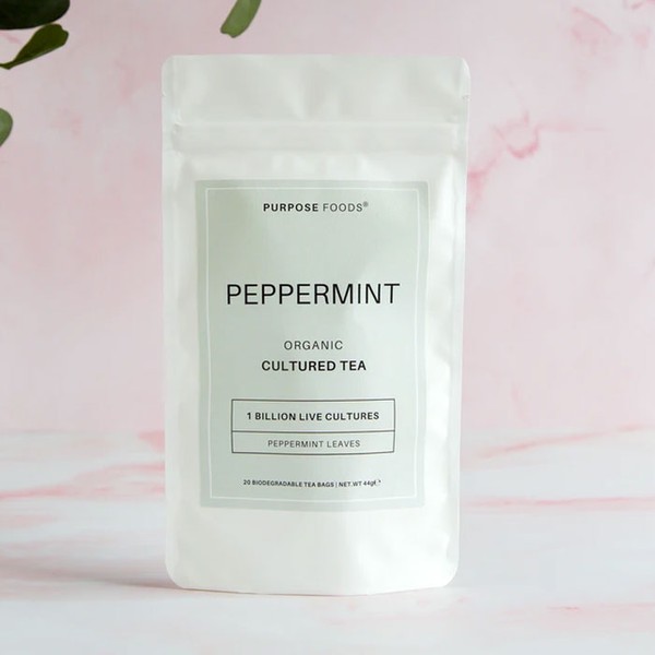 Organic Probiotic Peppermint Tea from Purpose Foods