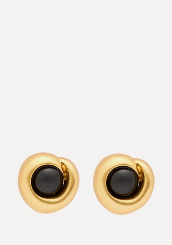 Agnes 24kt Gold-Plated Stud Earrings