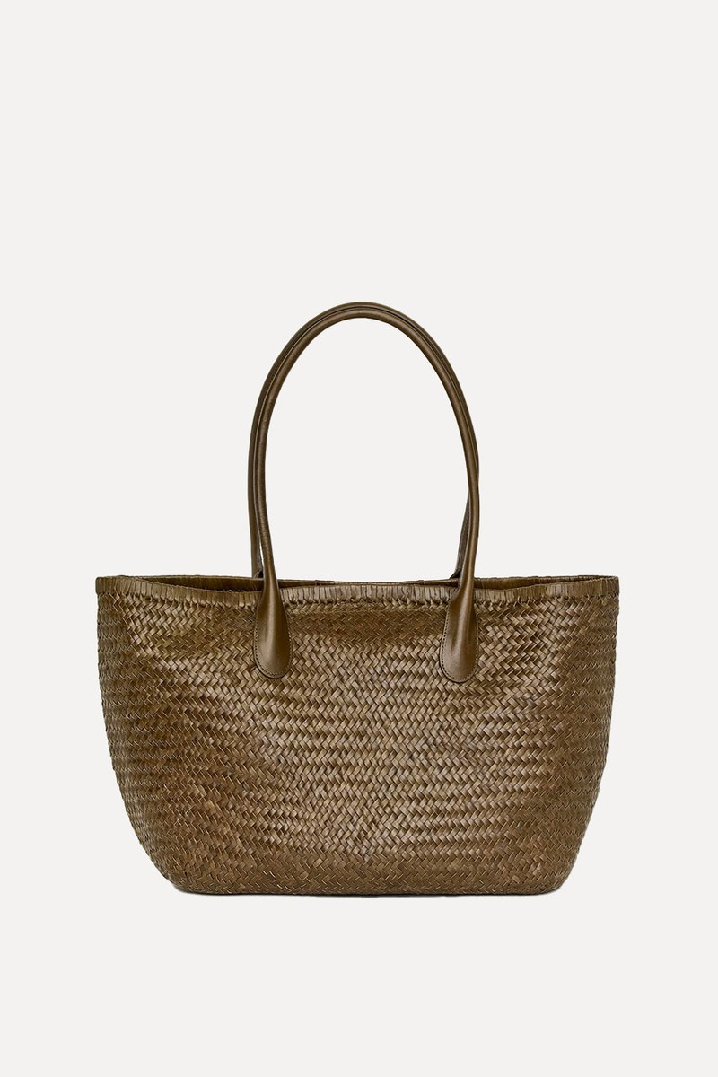 Woven Leather Tote