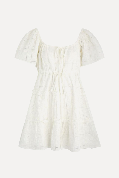 Broderie Anglaise Cotton Mini Dress from Ganni