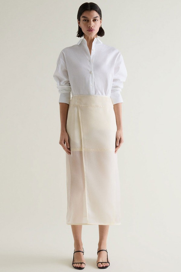 Silk Organza Panelled Skirt from Rise & Fall