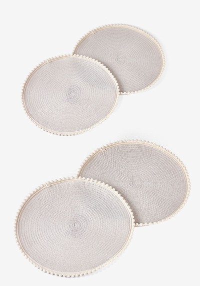 Set Of 4 Pom Pom Placemats