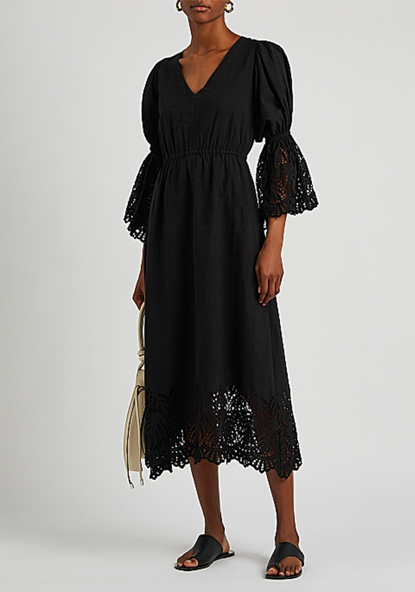 Ariana Cotton-Blend Midi Dress from Lug Von Siga