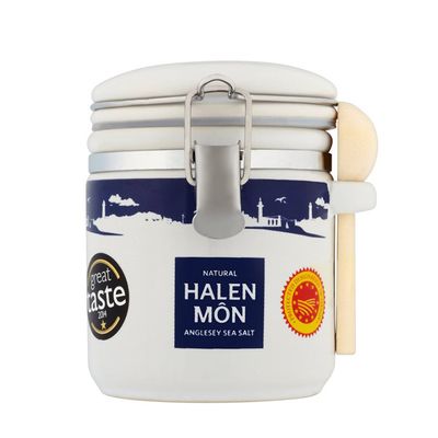 Watercolour Ceramic Jar with 100g Pure White Sea Salt from Halenmon