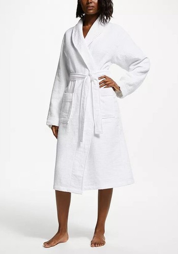 Honeycomb Waffle Unisex Bath Robe from John Lewis & Partners