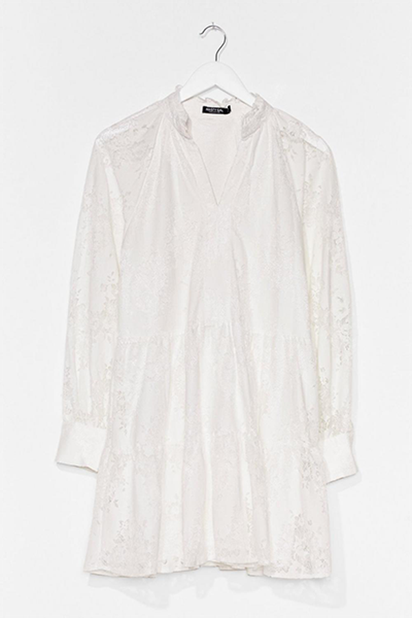 Laces To Be Tiered Mini Dress