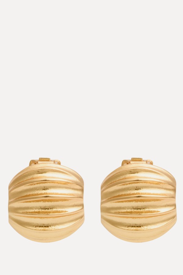 Textured Clip-On Stud Earrings from Kenneth Jay Lane