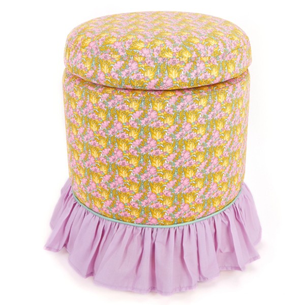 Clementina Print Footstool from Ceraudo