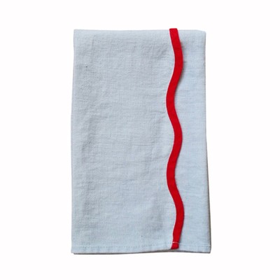 Scallop Trim Linen Napkins from Matilda Goad