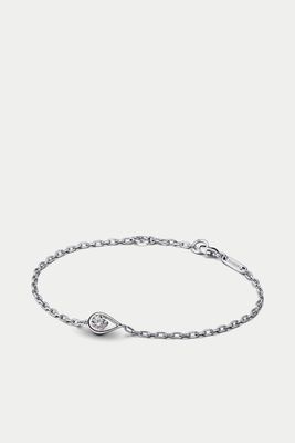 Infinite Sterling Silver Lab-grown Diamond Chain Bracelet