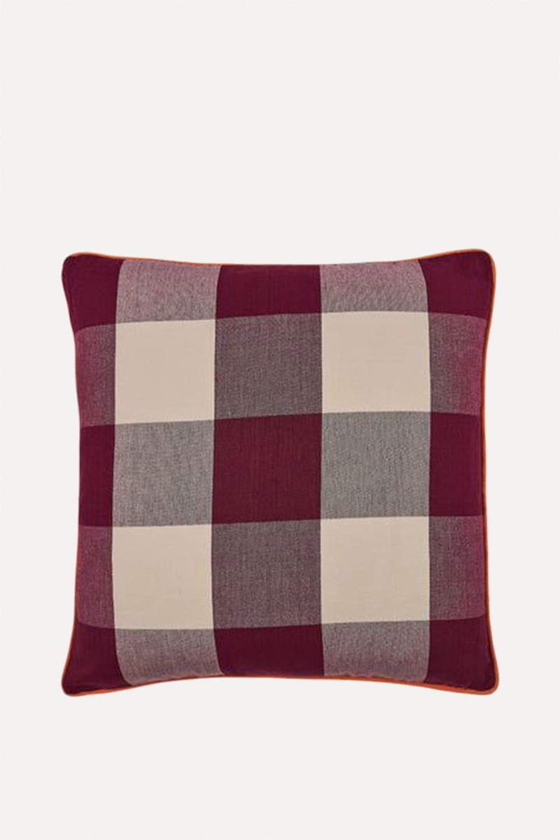 Cosmos Check Cushion from Maison Flaneur