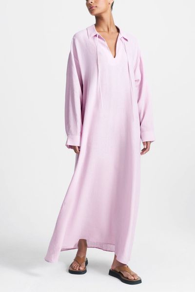 Lisbon Linen Shirt Dress from Asceno