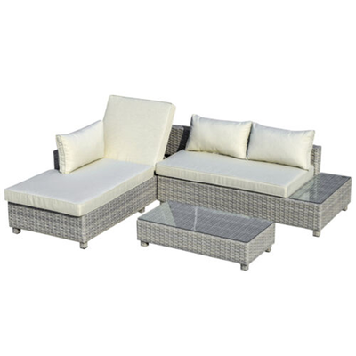 Rattan Sectional Sofa Set With Chaise Lounge from Outsunny 