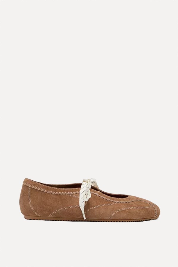 Leather Bow Sneakers