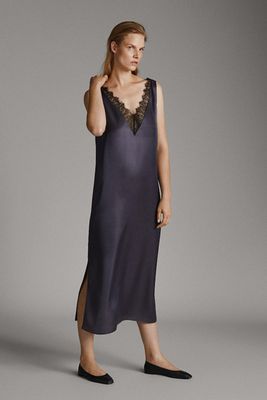 Camisole Dress With Lace Trim
