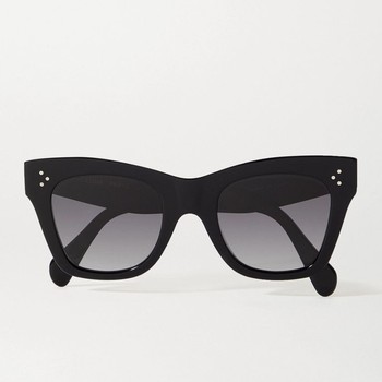 Oversized Cat-Eye Acetate Sunglasses from Celine