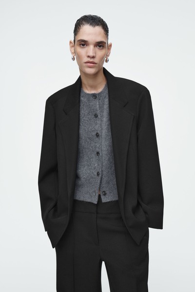 Oversized Exaggerated-Shoulder Blazer from COS