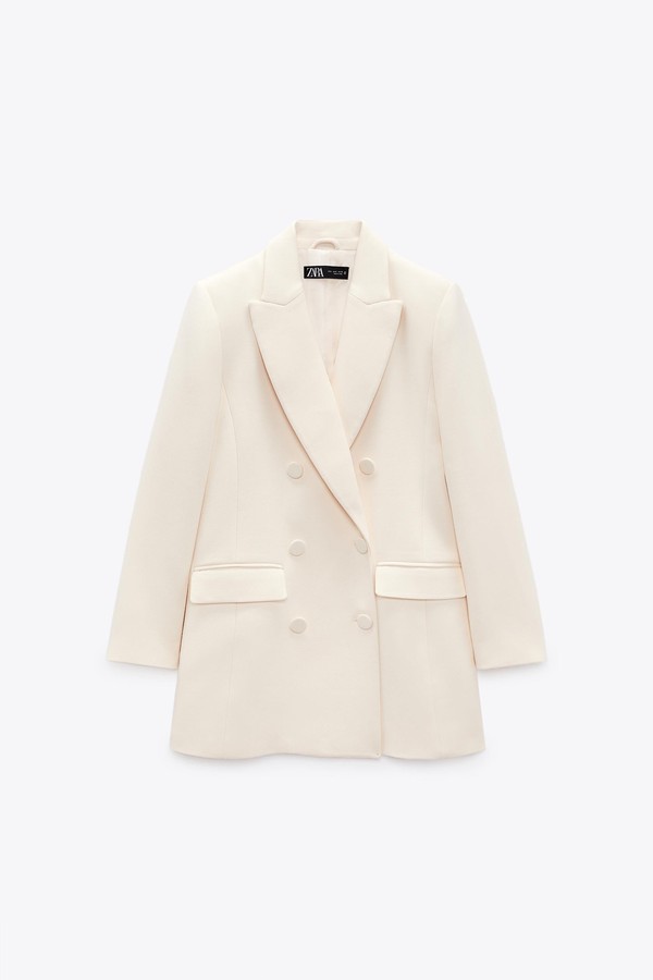 Long Double-Breasted Blazer