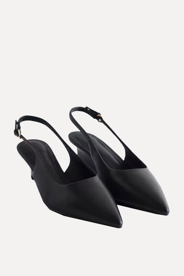 Leather Wedge Slingback Pumps  from & Other Stories 