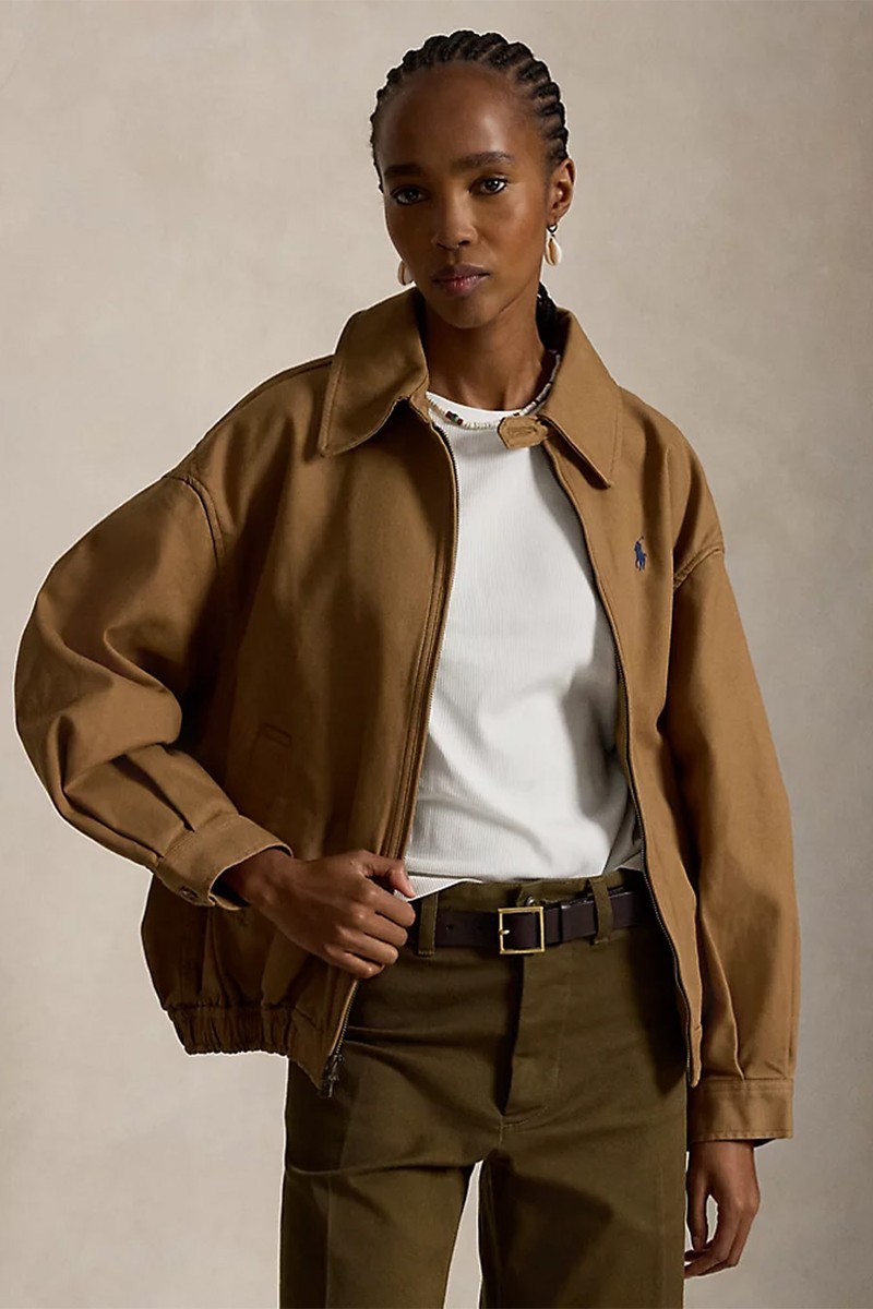 Oversized Cotton Windbreaker