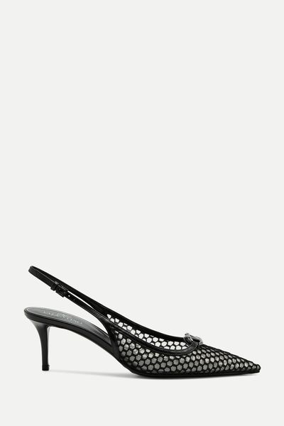 Vlogo 75 Mesh Slingback Pumps from Valentino Garavani 