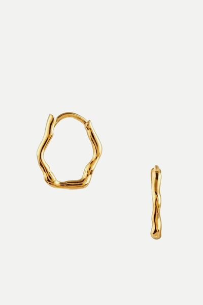 Organic Wave Huggie Hoop Earrings from Orelia