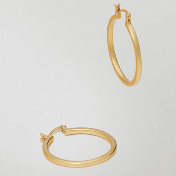 Small Gold-Plated Hoop Earrings from Massimo Dutti
