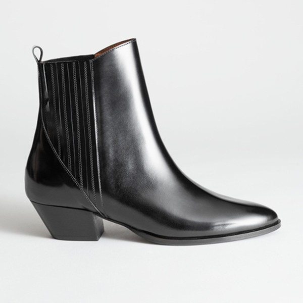 Low Leather Cowboy Boots from & Other Stories