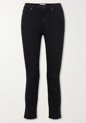 Lou Lou Cropped Mid-Rise Slim-Leg Jeans from SLVRLAKE