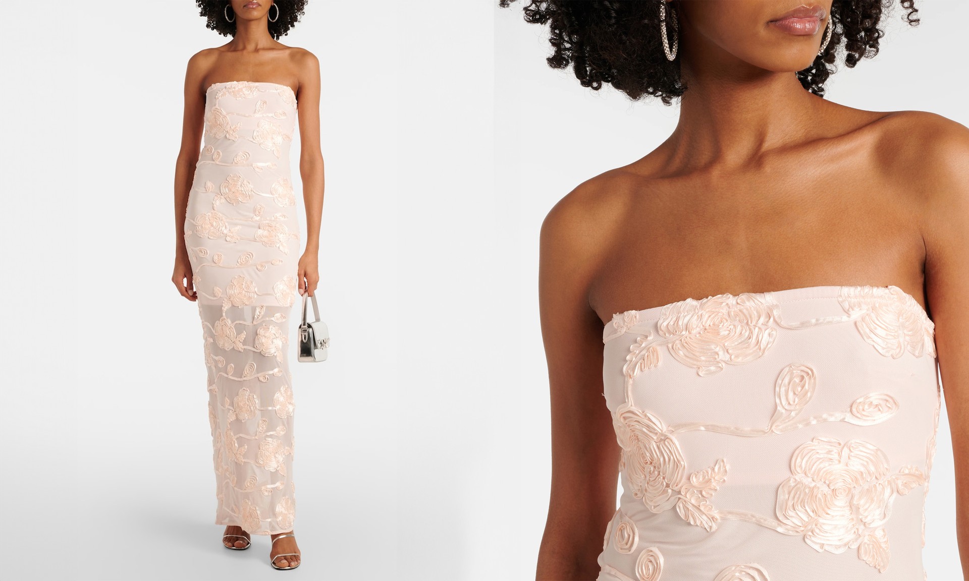 Embroidered Mesh Maxi Dress from Rotate