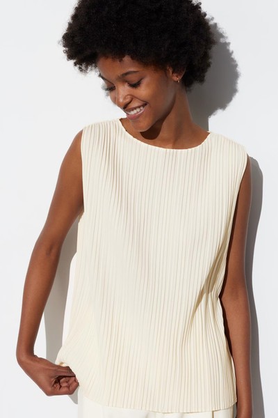 Pleated Sleeveless T-Shirt from Uniqlo