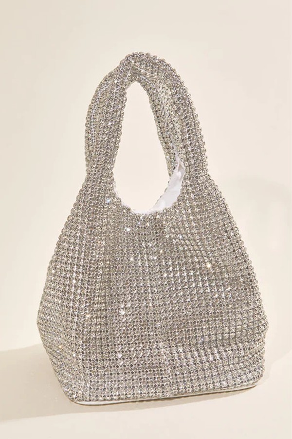 Luxe Crystal Bucket Bag from Six Stories
