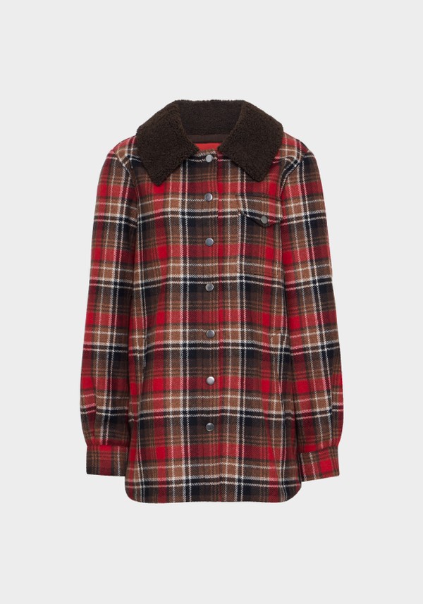 Fur Collar Tweed Shacket