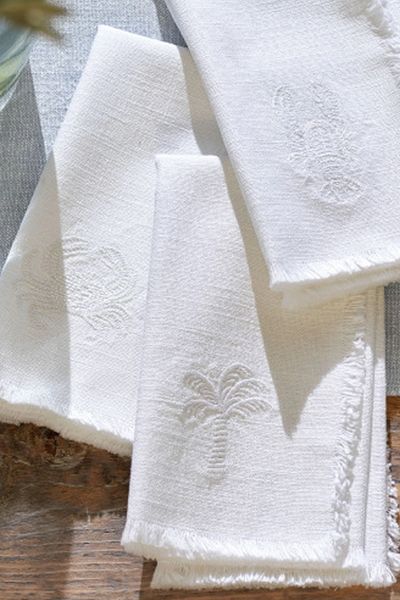Summer Embroidered Napkins from The White Company