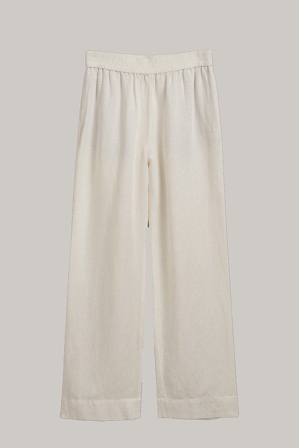 Wide Leg Stretch Linen Pants