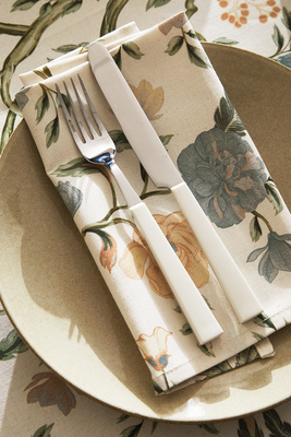 Pack Of 2 Floral Print Napkins from Zara