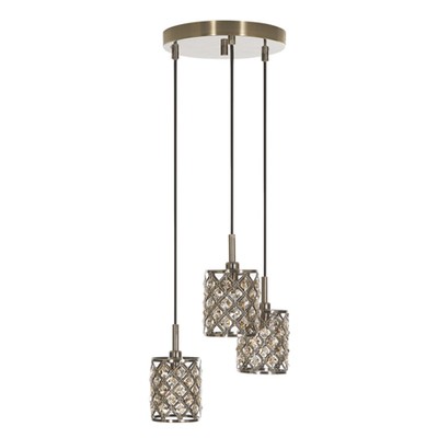 Gigi 3 Pendant Crystal Cluster Ceiling Light from John Lewis