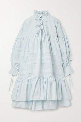 Macy Oversized Ruffled Poplin Dress from Cecilie Bahnsen