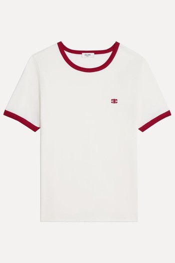 70’s Triomphe T-Shirt In Cotton Jersey from Celine